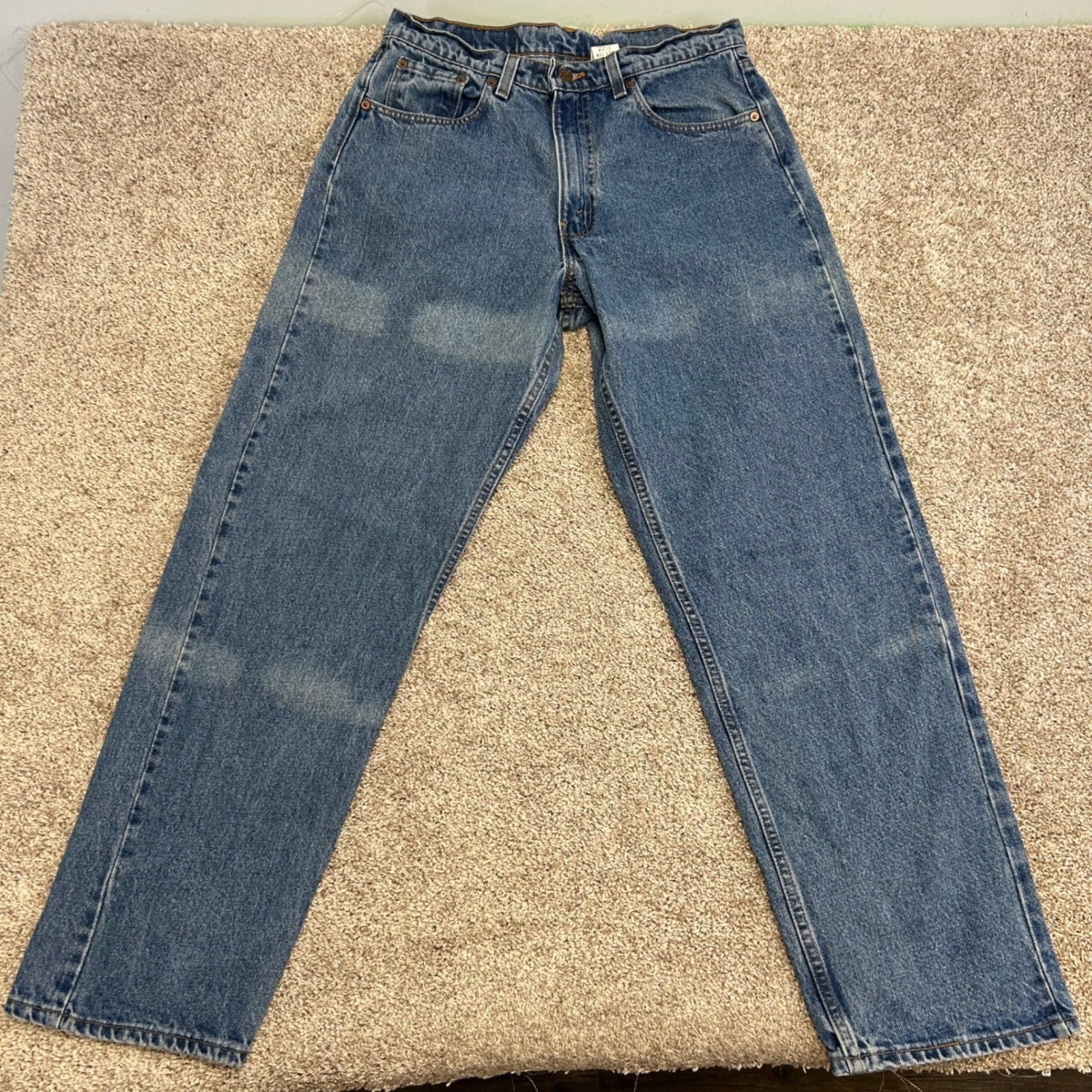 Vintage Levi’s 565 Loose Fit Wide Leg Jeans Men 33×32 USA Made 90s Medium Wash