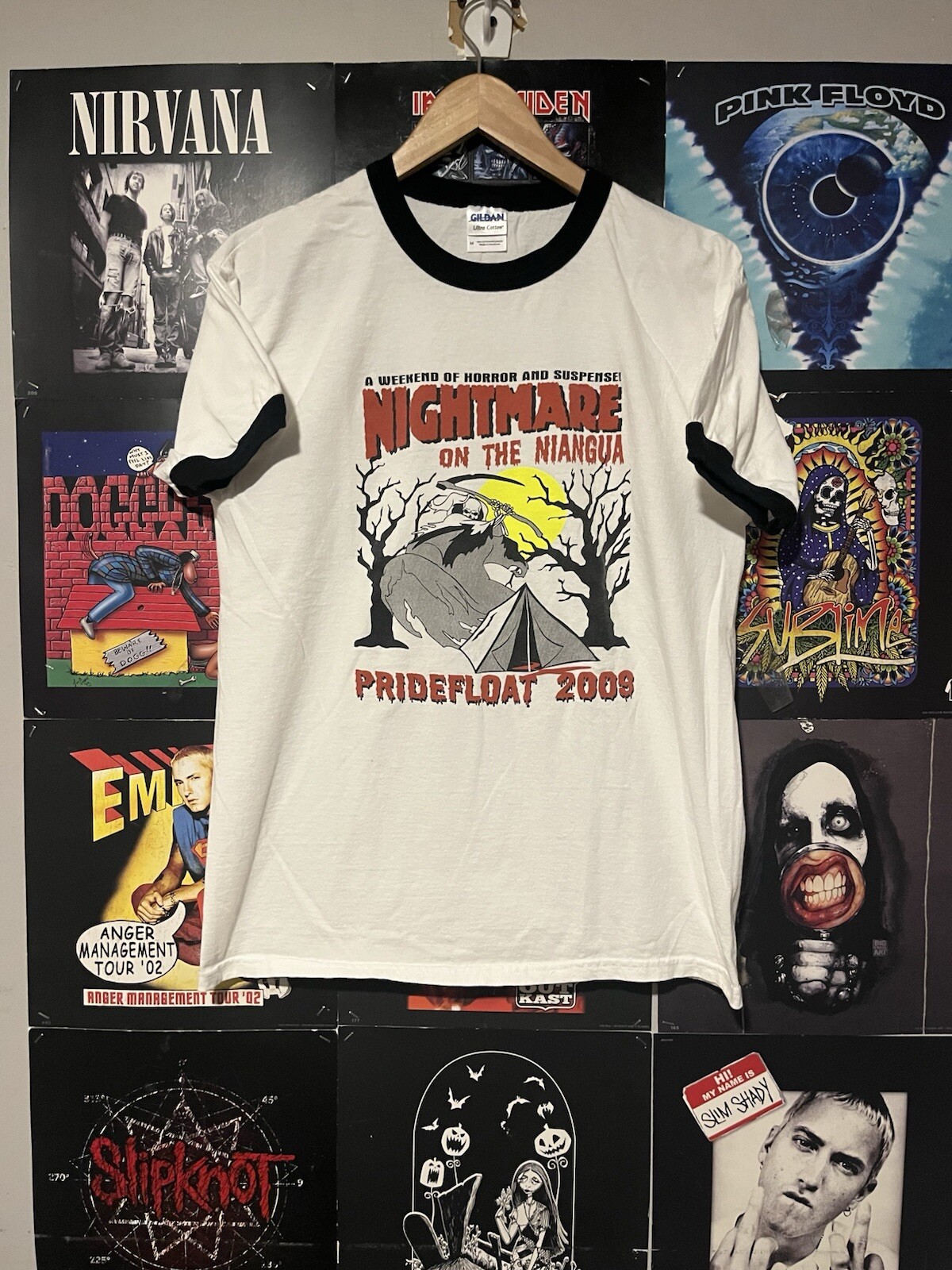 Vintage Y2K 2000’s 2009 Nightmare On Niangua Pridefloat 2009 Ringer Tee