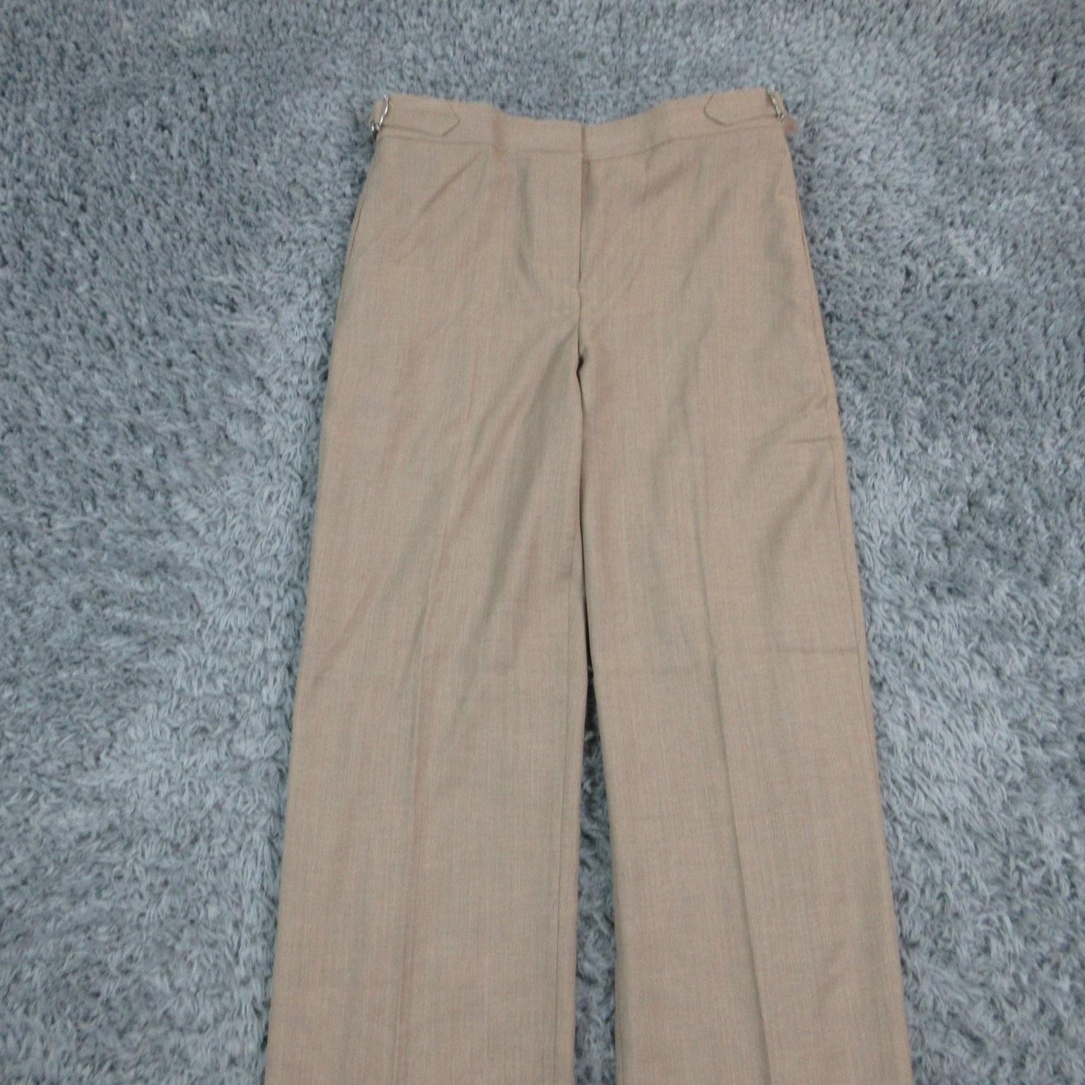 J.CREW Pants Womens 6 Tall Beige Twill Dress Pants Mario Bellucci 32×34.5* NWT