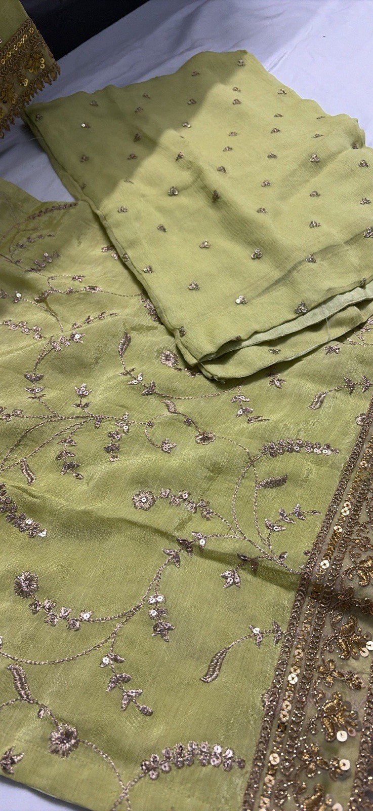 Indian Pakistani Kids Salwar Kameez 2 Piece Suit Kameez And Palazzo Size 8/9 Y