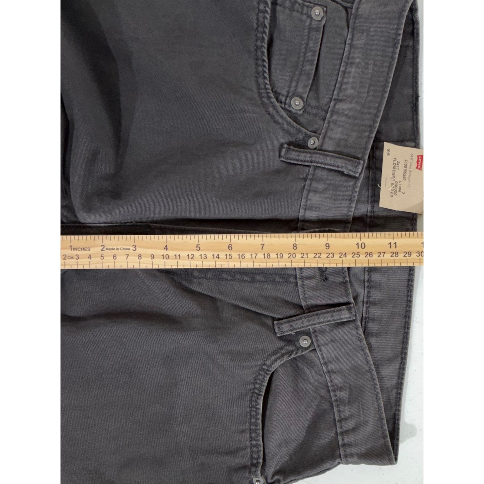 Levis 514 Slim Straight Fit Chino Pants 30×32 Charcoal Gray 100% Cotton NWT