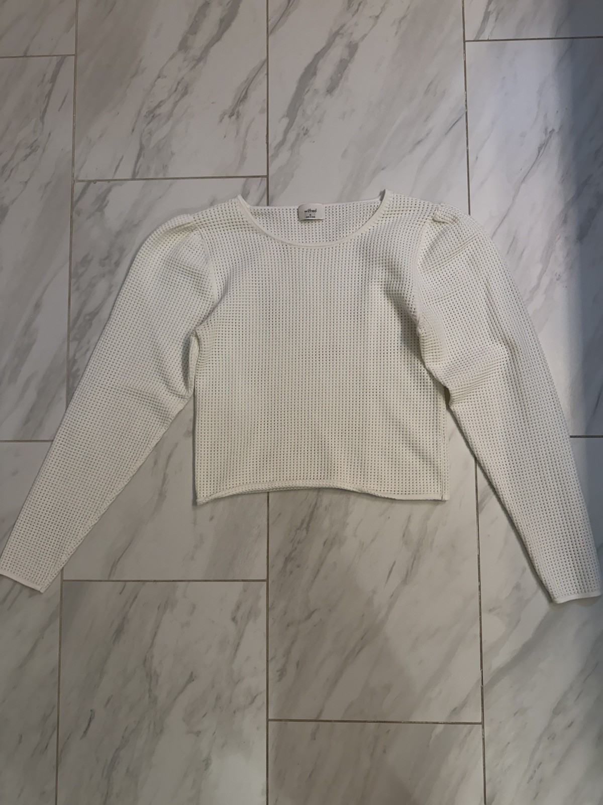 Wilfred Free Sweater Womens Medium White Knit Aritzia Casual