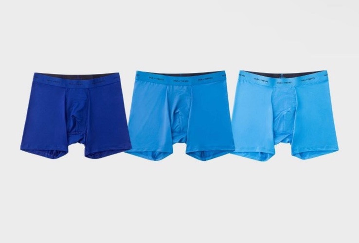 Pair of Thieves Men’s Quick Dry Boxer Briefs 3pk – Blue Medium Size 31” -33” New