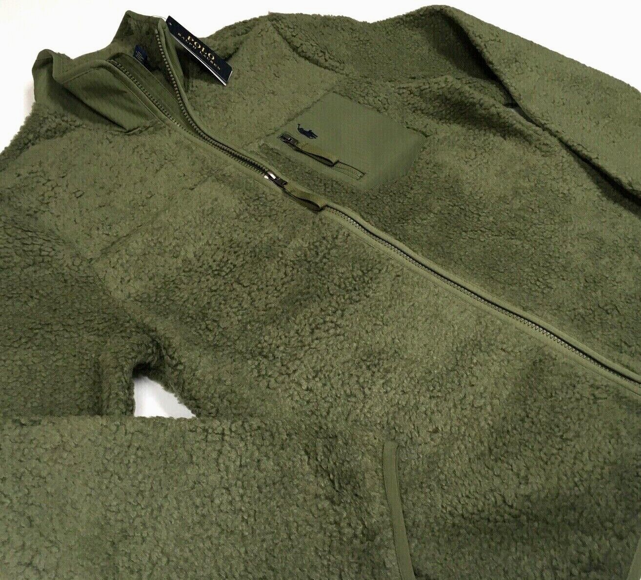 Polo Ralph Lauren Military US Army Base Camp Training Sherpa Fur Fleece Jacket