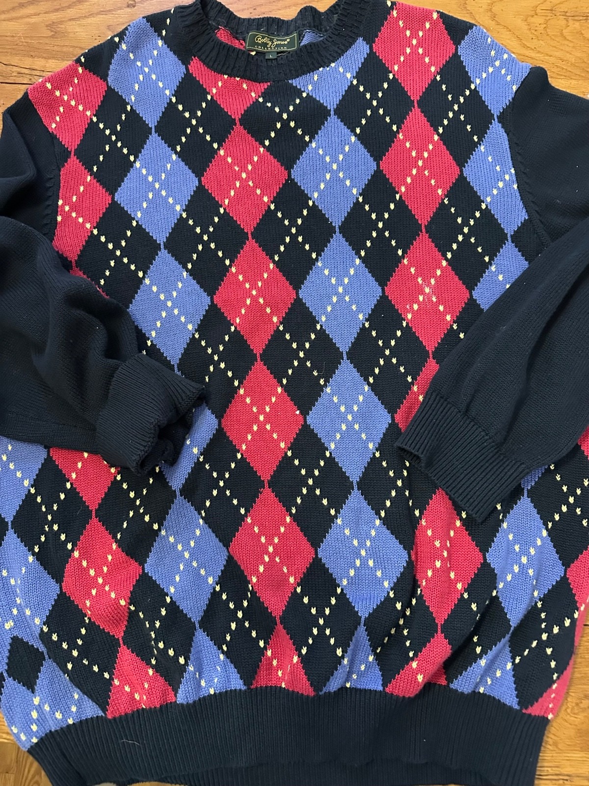 bobby jones argyle sweater men’s large