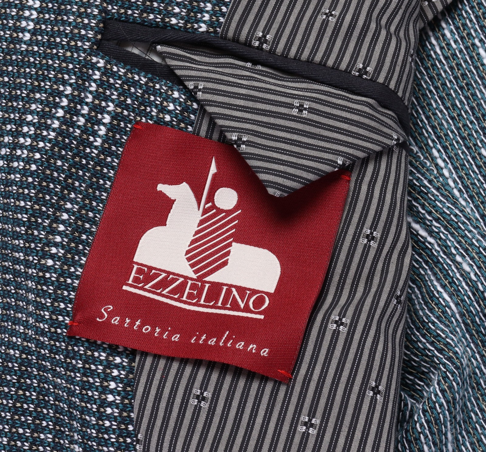 NWT EZZELINO SPORT COAT blazer jacket green cotton linen luxury Italy 48