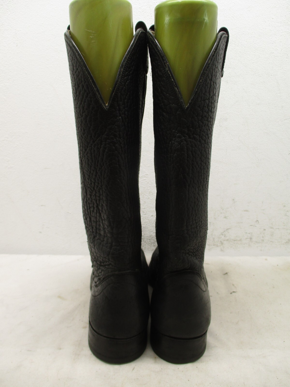 OKLAHOMA Black Bullhide Leather Cowboy Boots Mens Size 10 D Style 4099