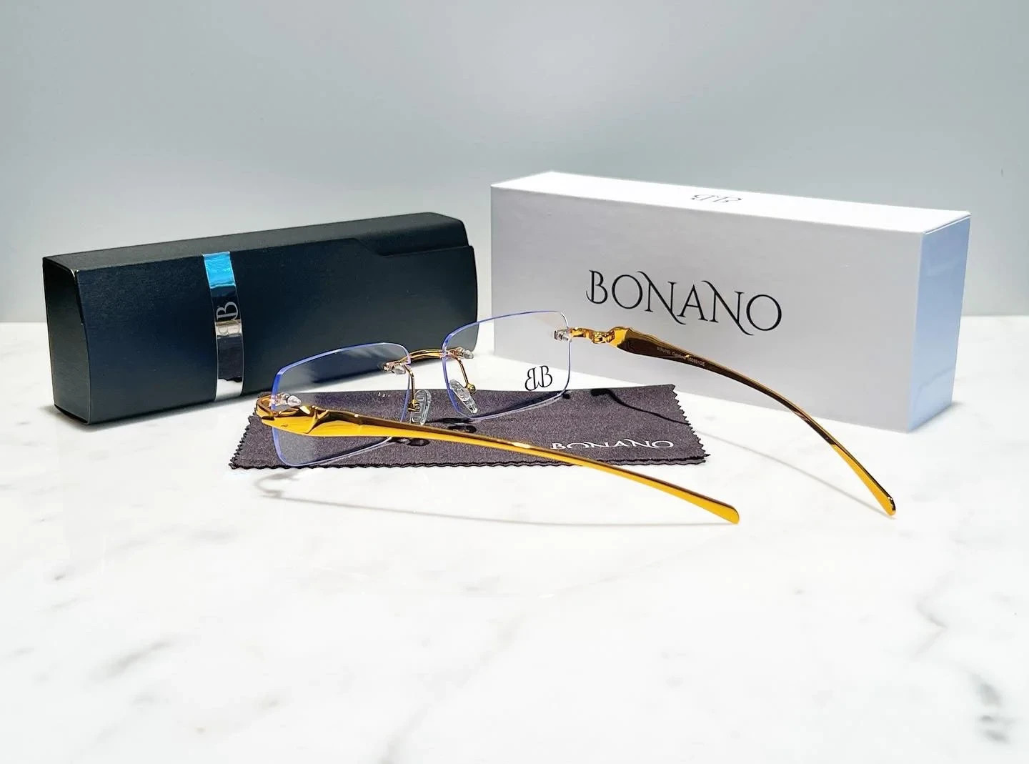 Bonano Rimess Gold Glasses Eyeglasses Sunglasses Woods Buffs Vintage sunglasses