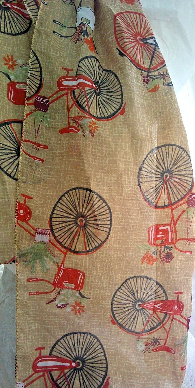 Juncture Bicycle Scarf Multicolored 100% Polyester 60 x 11 Inches New