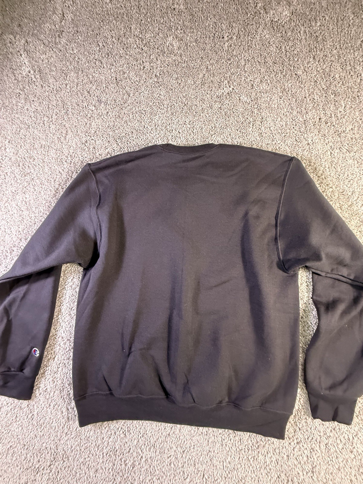 Champion S0888 Size M Men’s Powerblend Fleece Pullover Sweatshirt – Black