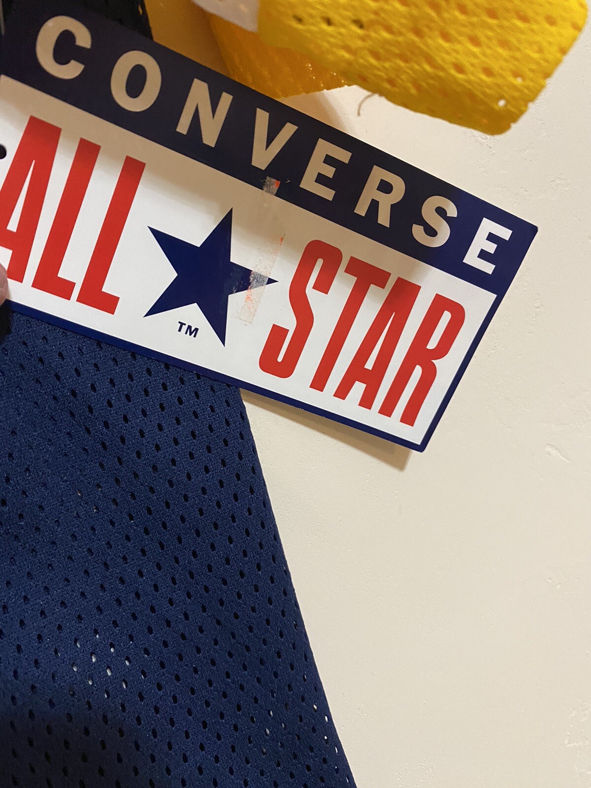 Vintage Converse All-Star Mesh Jersey Navy Yellow New with Tags *See Details*