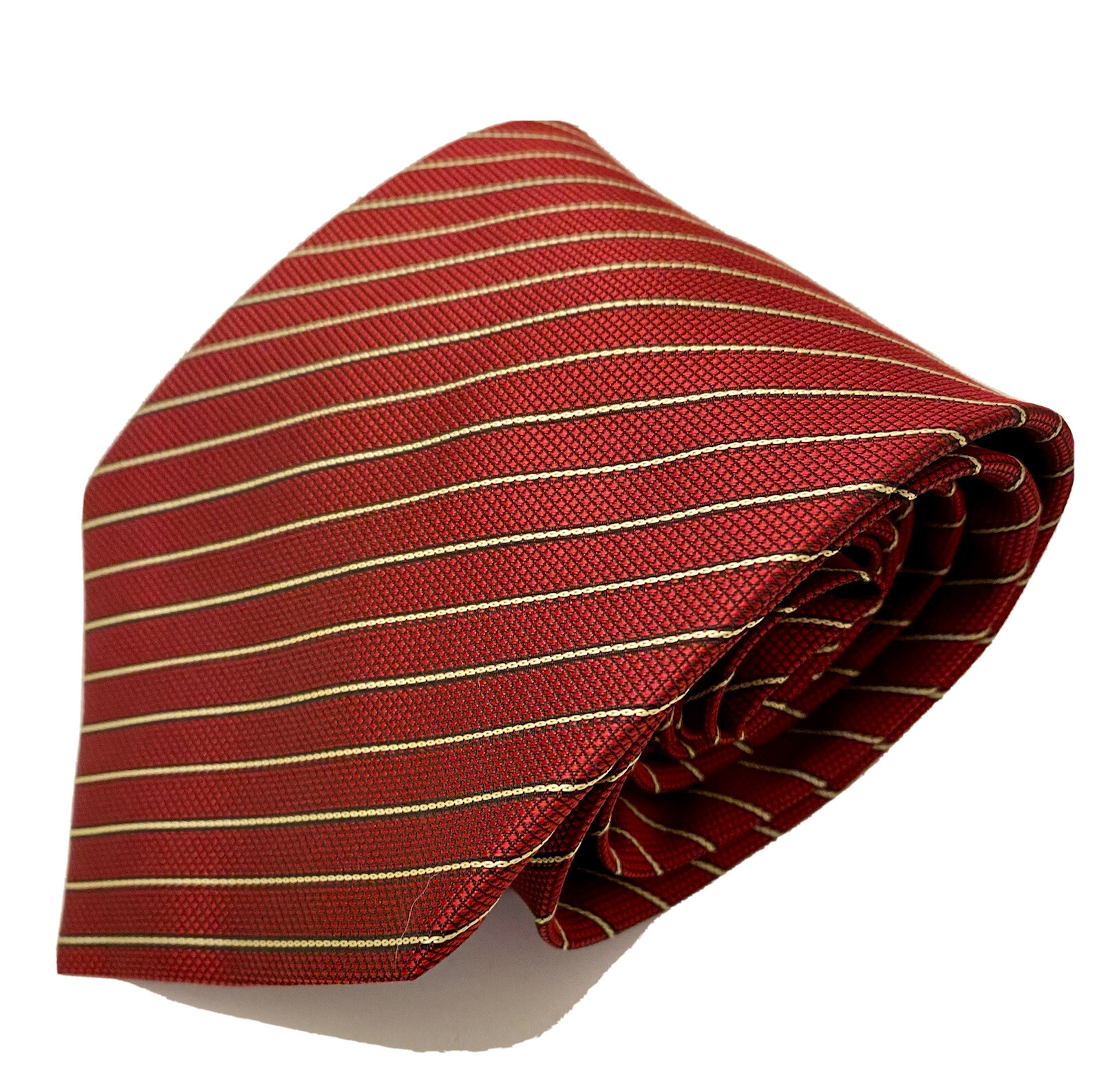 RED STRIPED tie UOMO VENETTO Excellent Condition Made in Italy NICE TIES