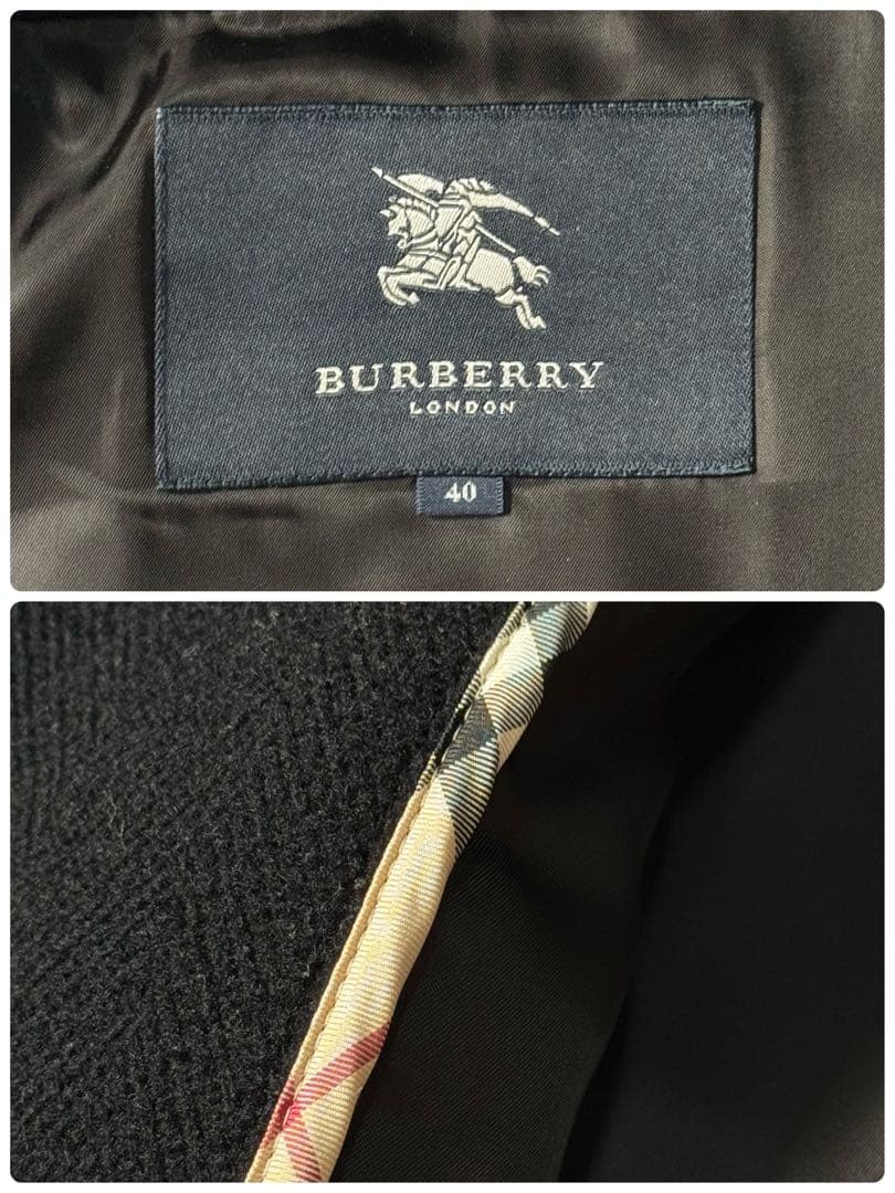 Excellent condition Burberry London Duffle Coat Nova Check Size 40 Long Length