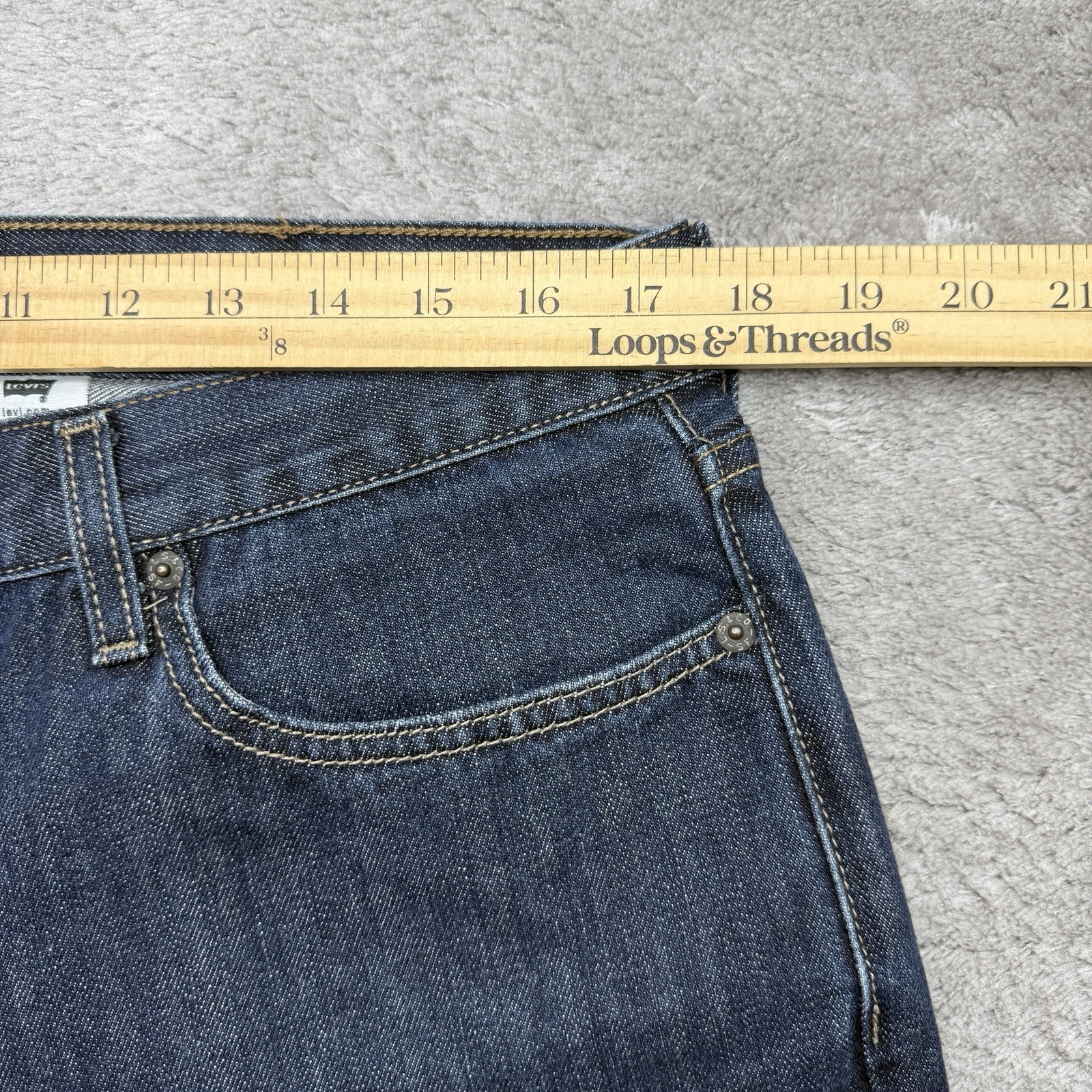 Levi’s 527 Vintage Y2K Low Boot Cut Jeans Mens 36×30 Dark Wash Blue Denim