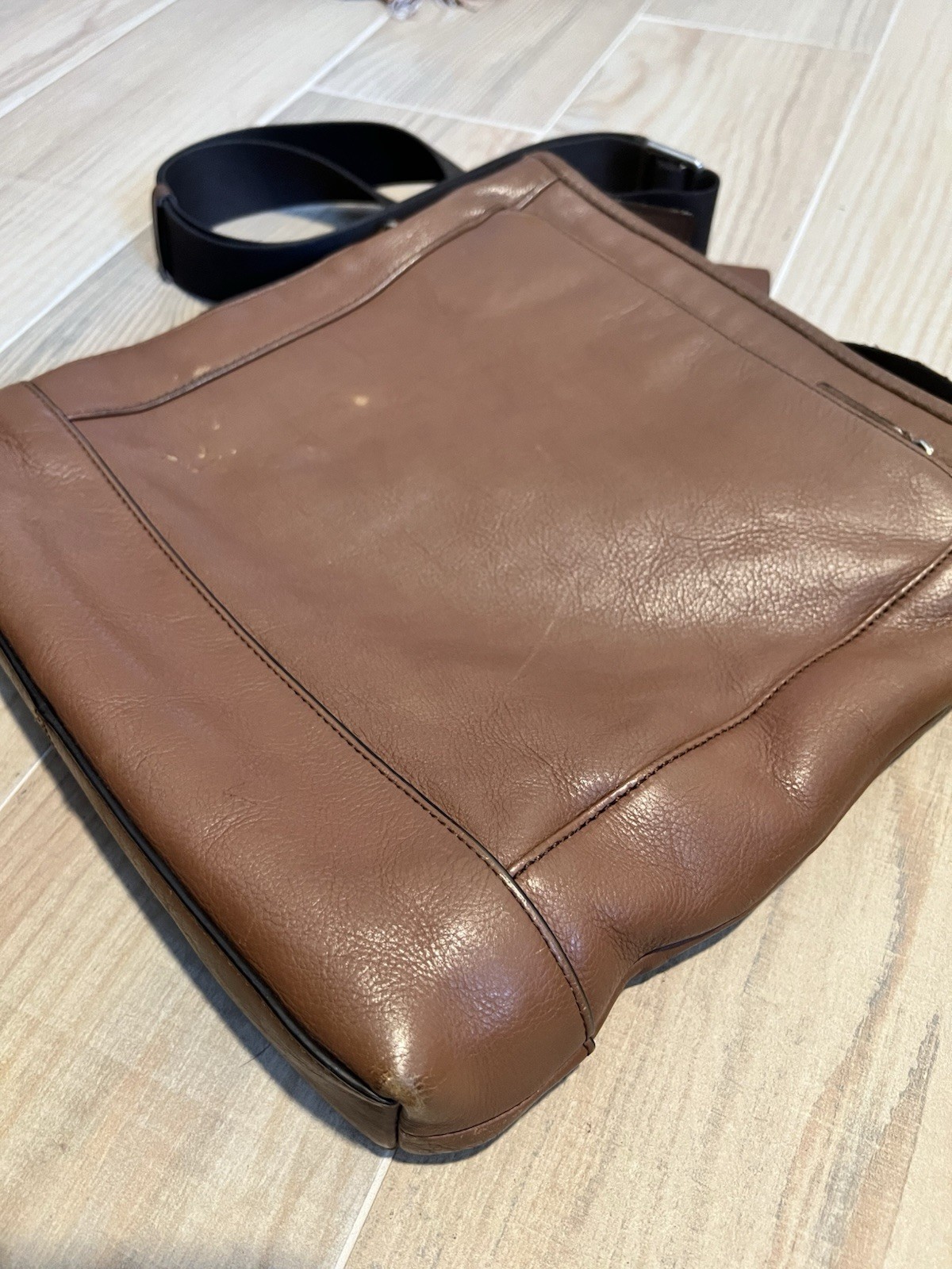Coach Camden Tech Crossbody Messenger Bag Brown Leather