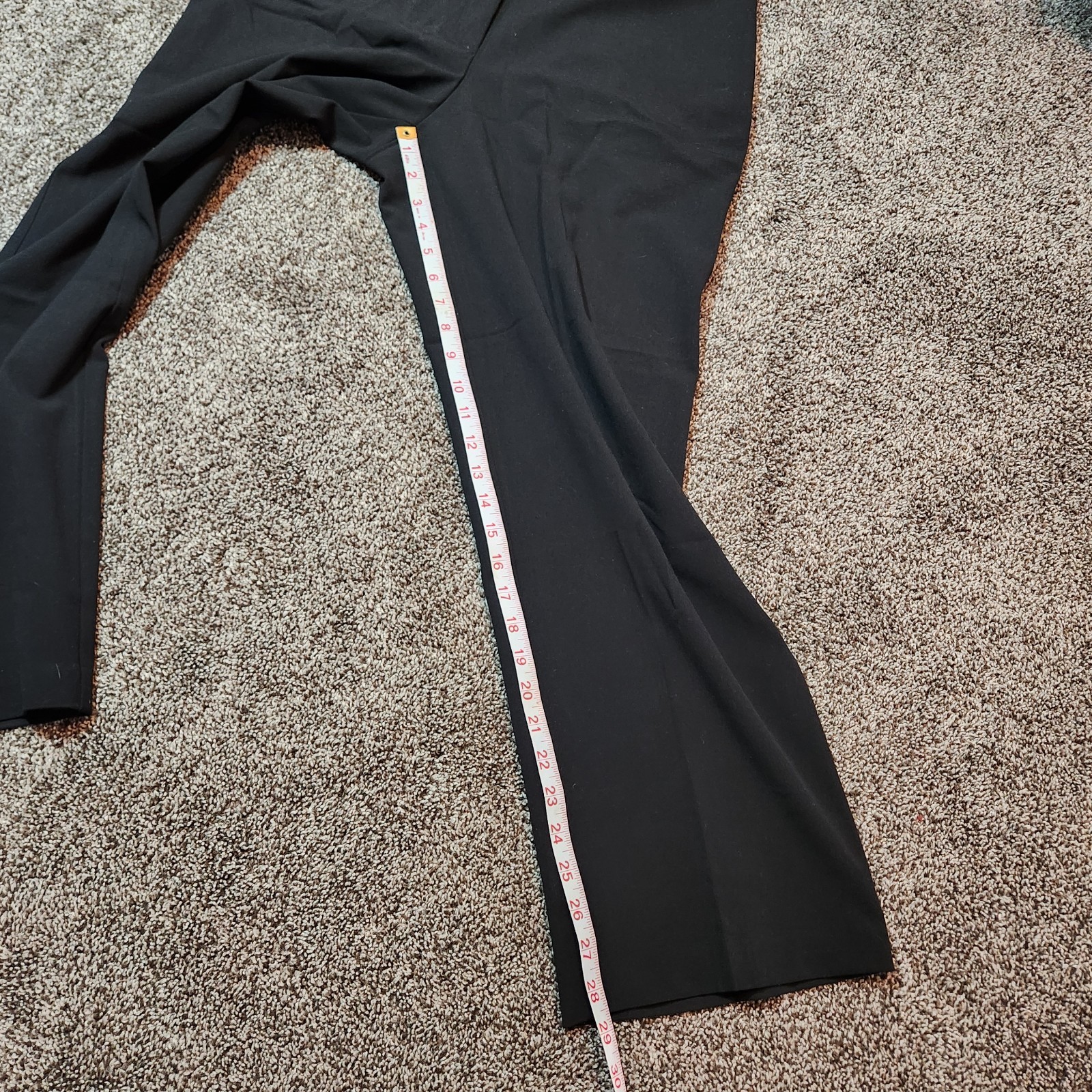 JM Collection Womens Black Flat Front Career Pants Slacks 14S Polyester Rayon Bl