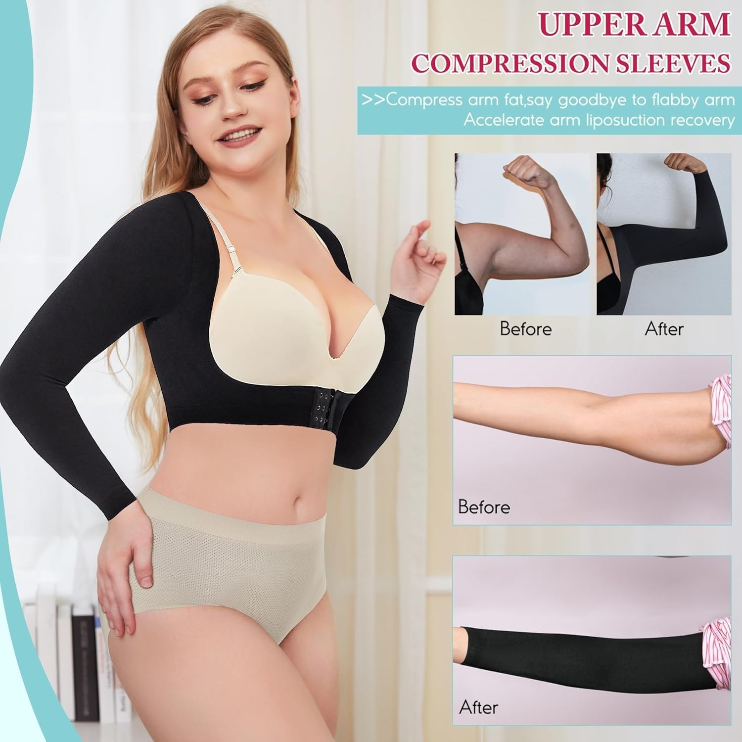 Women Upper Arm Shaper Post Surgery Slim Compression Sleeves Shapewear Tops Vest