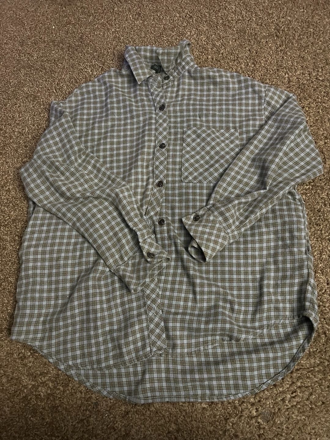 Wild Fable Plaid Flannel Long Sleeve Button Down Shirt