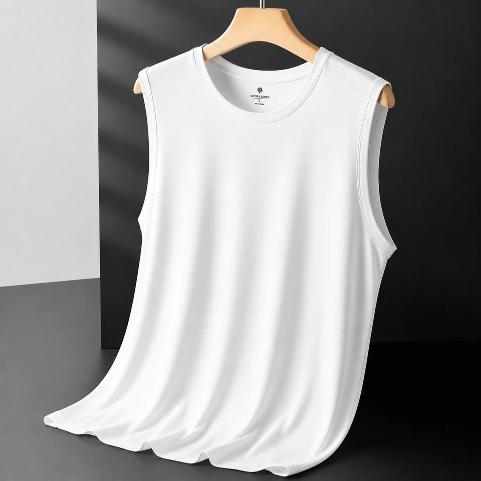 Men M-5XL Summer Tank Top T-Shirt A-Shirt Muscle Ribbed Wife Beater Tee Gym