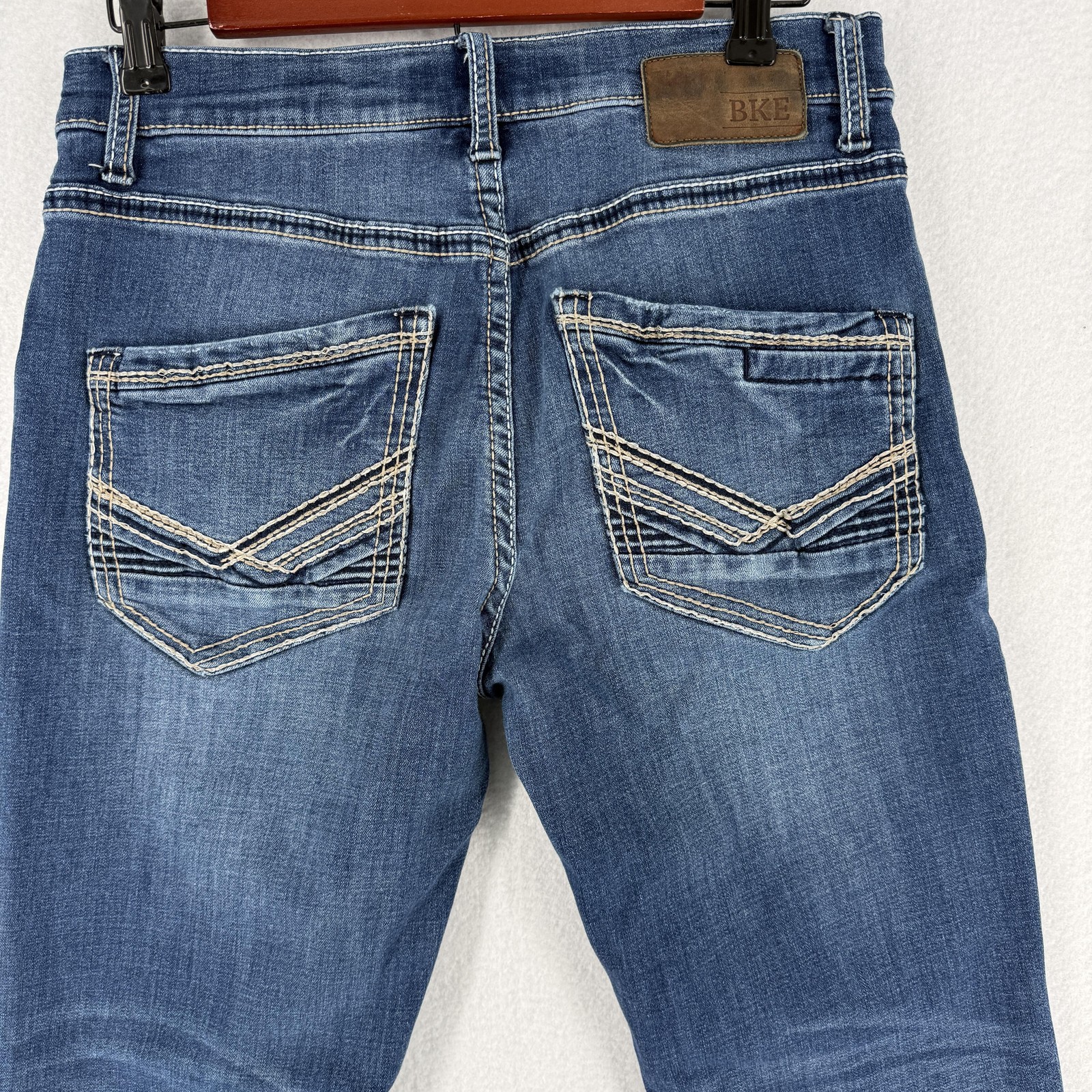 BKE Jake Bootleg Jeans Mens 30×31 Blue Medium Wash Denim Regular Bootcut Stretch