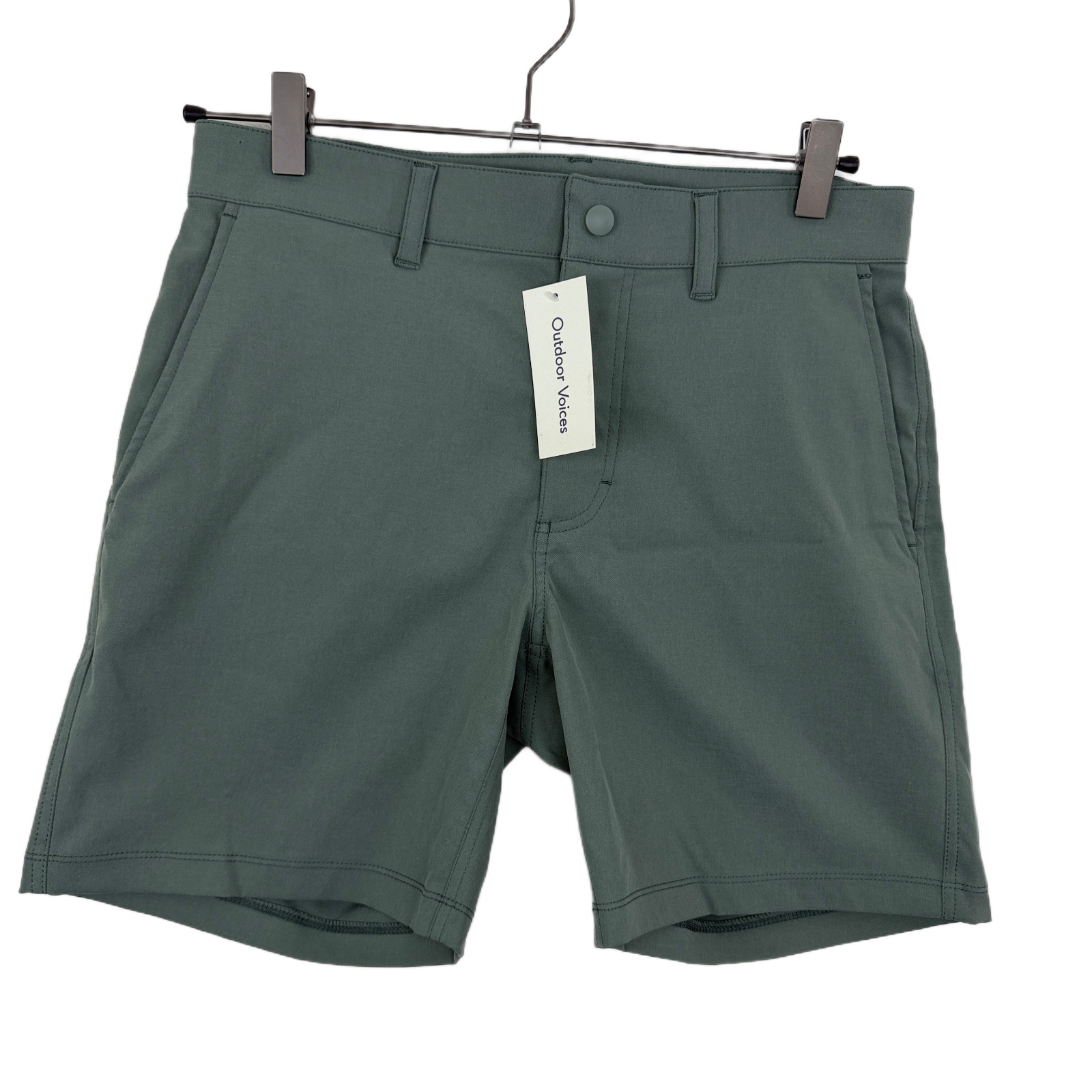 Outdoor Voices Birdie Shorts 7″ Small Green Performance TouchTwill Chino Golf