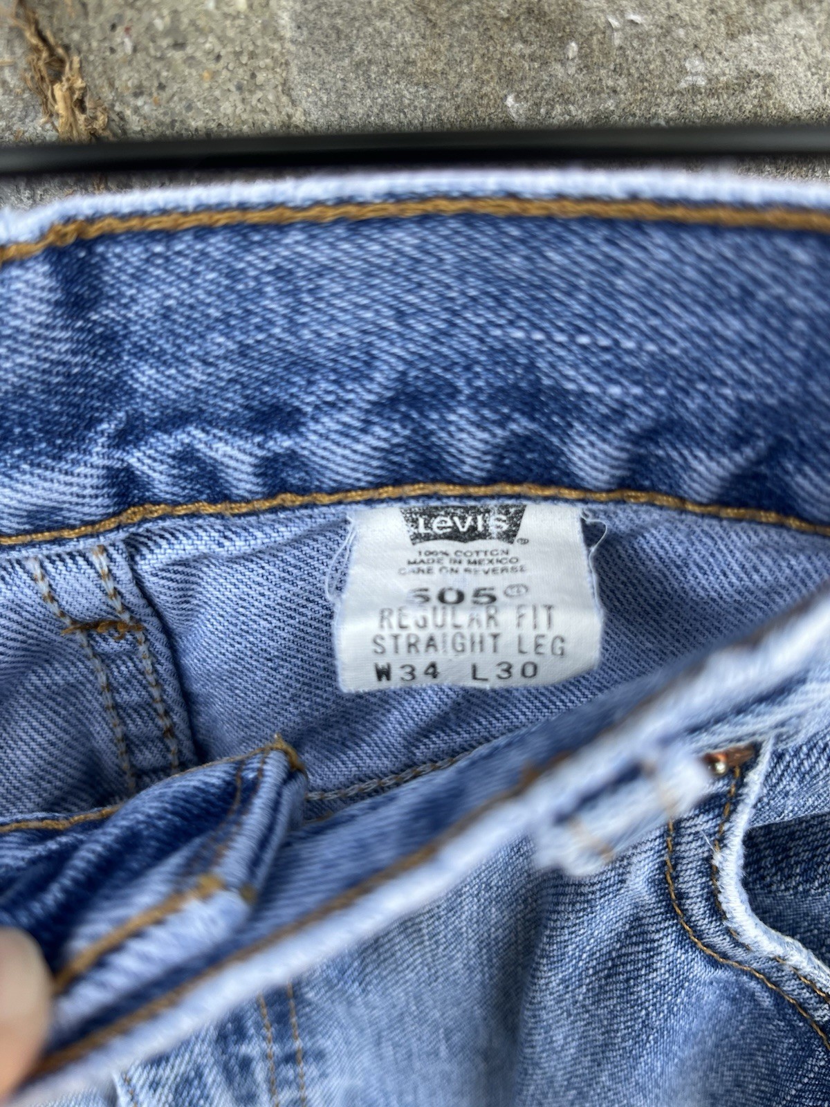 Levi’s 505 Denim Jeans Vintage Blue Regular Fit W34 L30