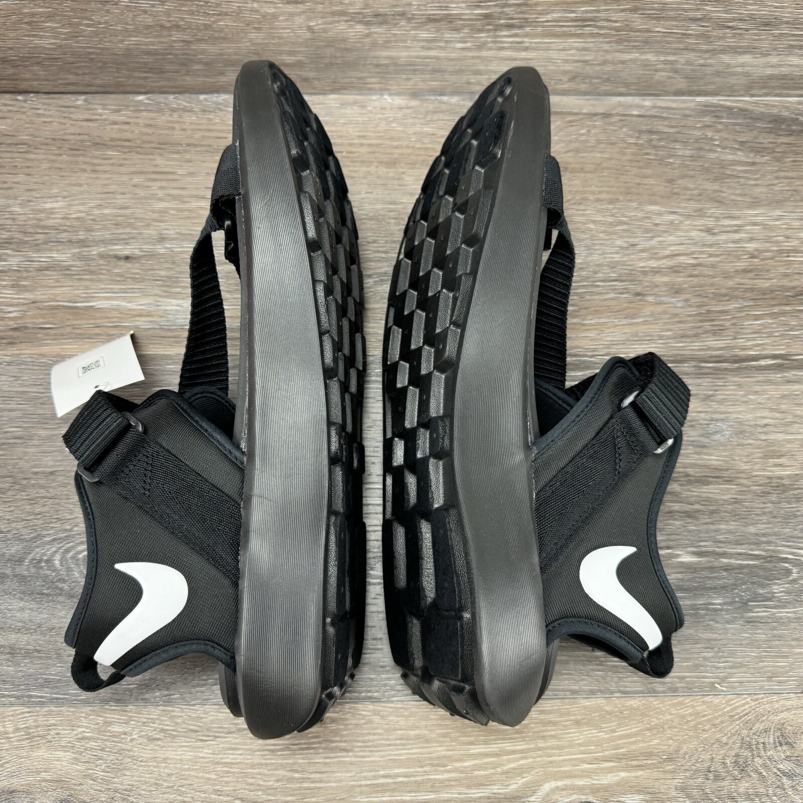 Nike Vista Mens Size 13 Sandals Black White Hook and Loop Strap DJ6606-001