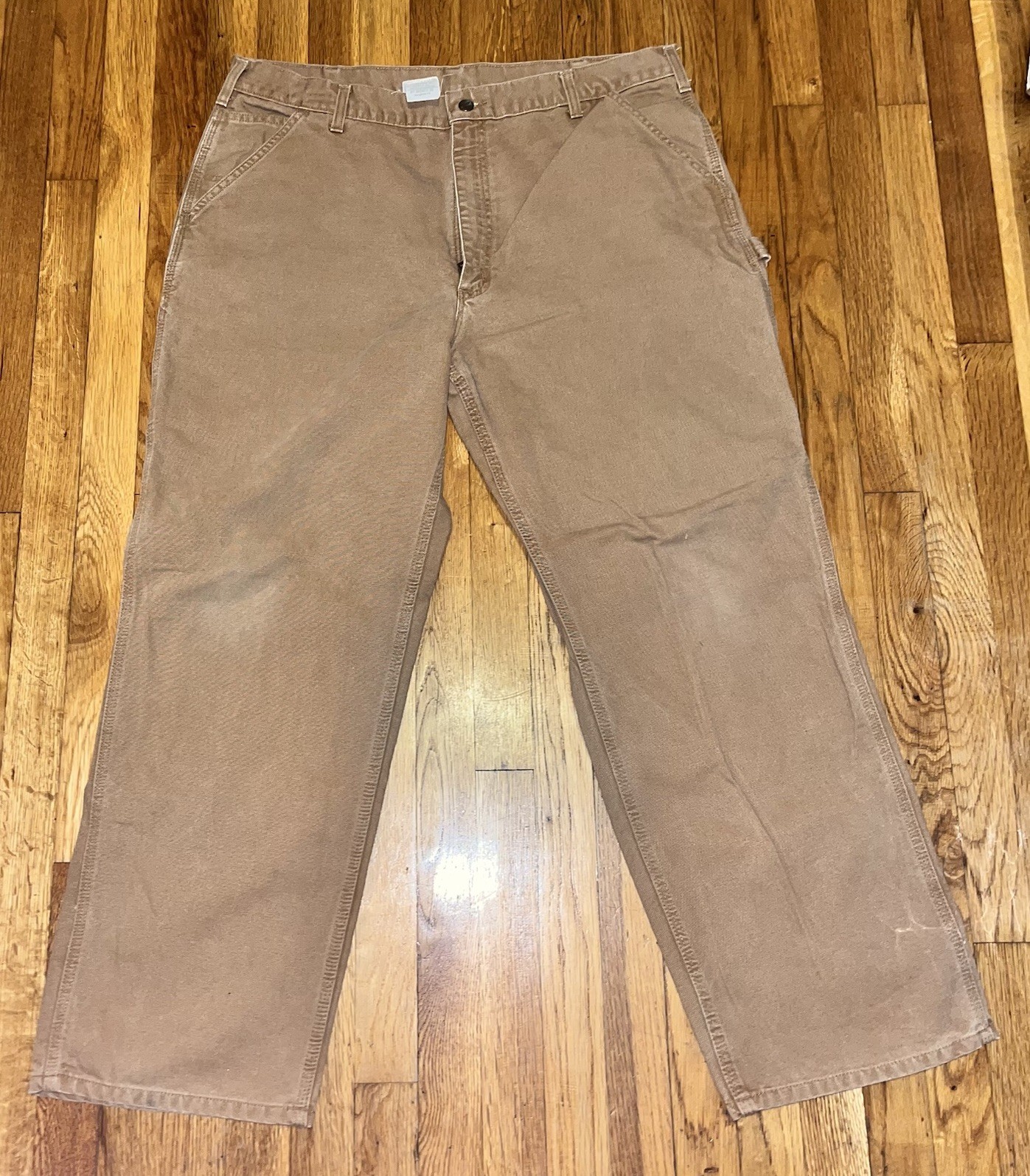 Carhartt Men’s Tan Dungarees Fit Work Pants Size 40 X 32