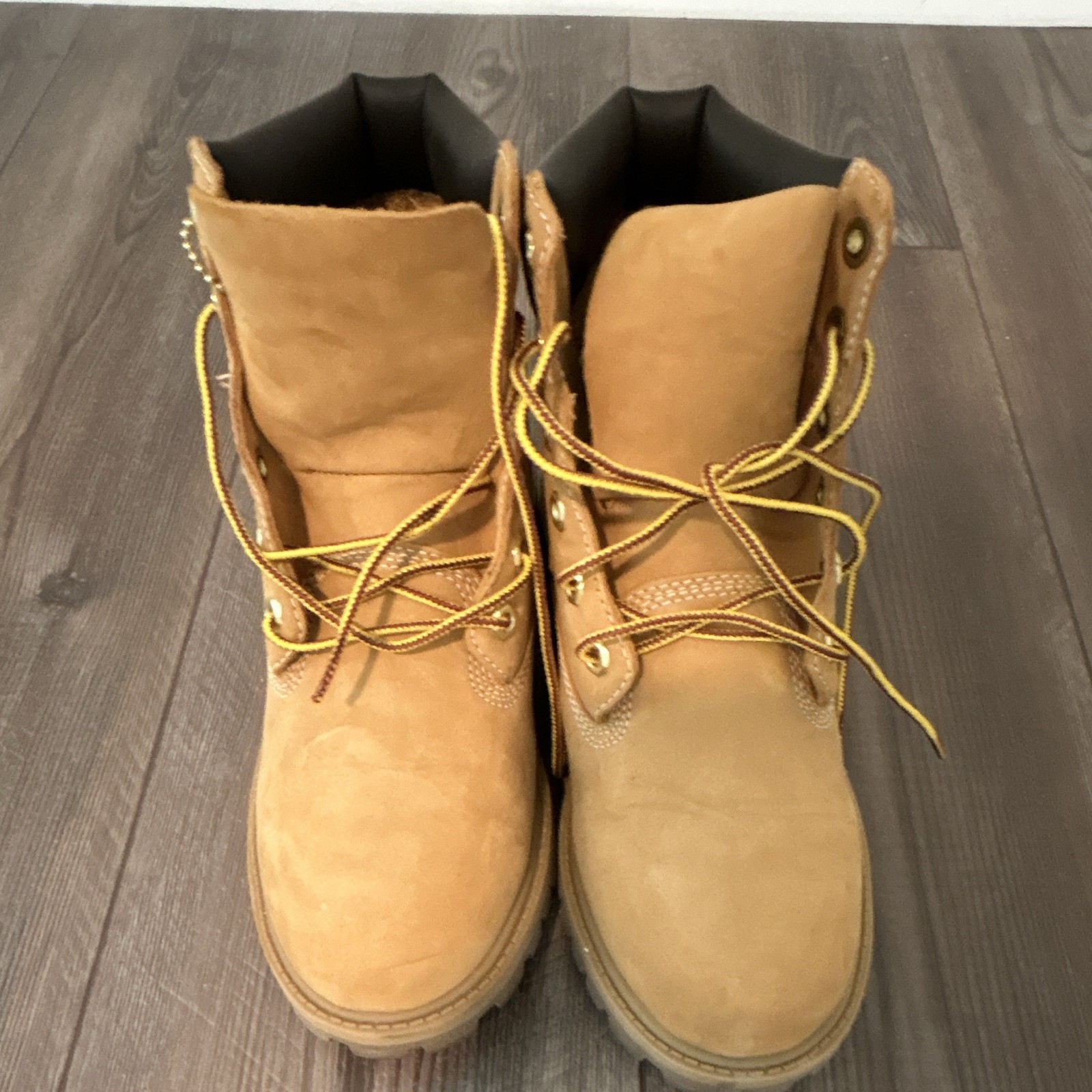Timberland Men’s Wheat Leather Lace-Up Ankle Work Boots Padded Collar US 6