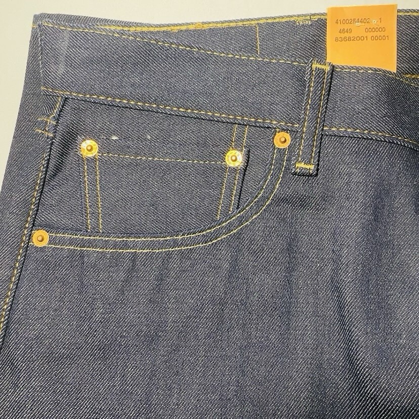NWT Levi’s 501 Men’s Original Shrink To Fit Button Fly Dark Wash Jeans 38×32