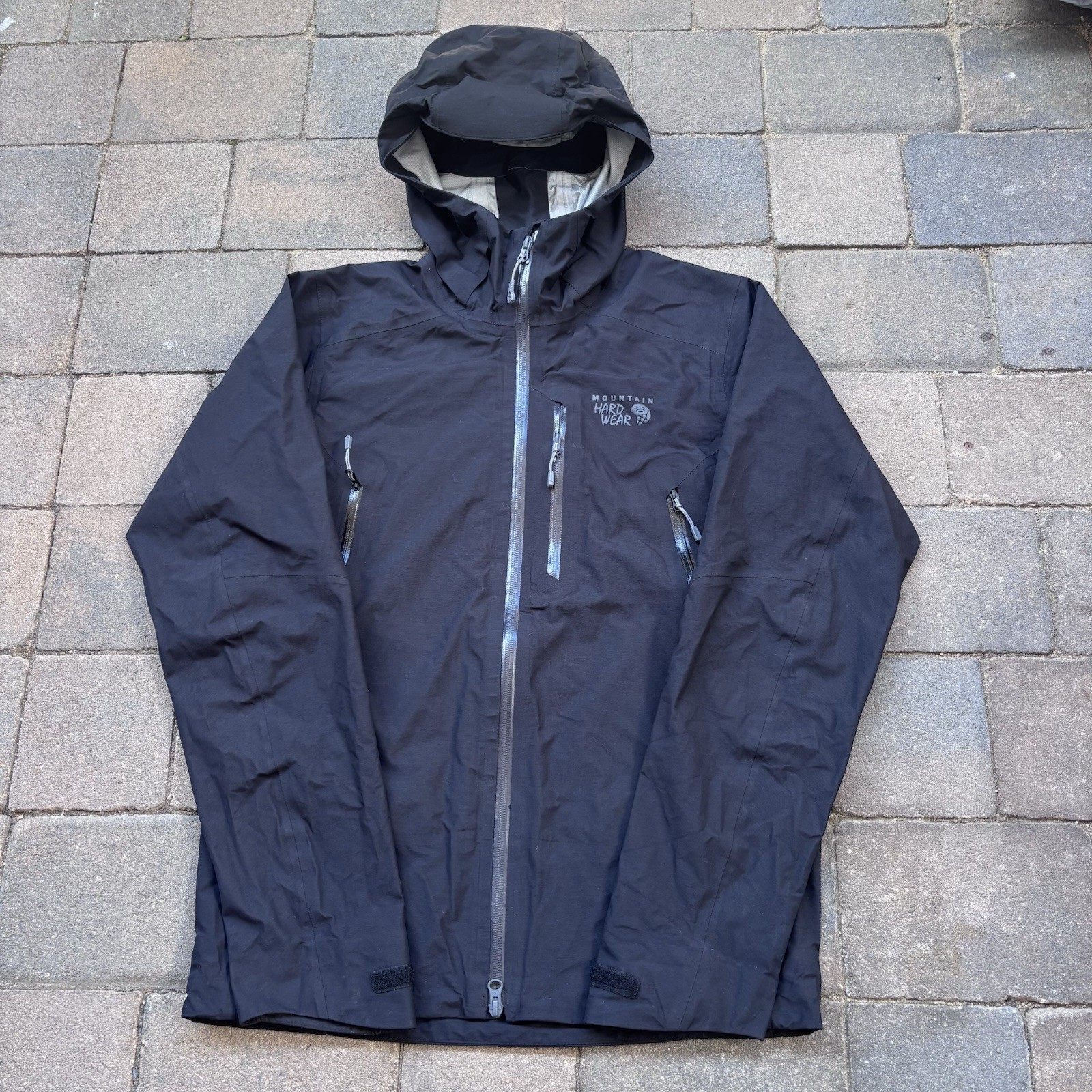Mountain Hardwear Dry.Q Elite Rain Shell Jacket Men’s S Black Waterproof Hooded