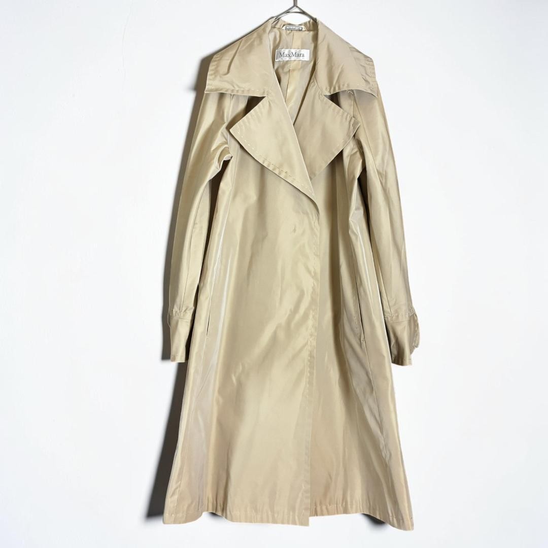 Max Mara Trenc Coat, Women’s, Polyester, Beige, Size XS