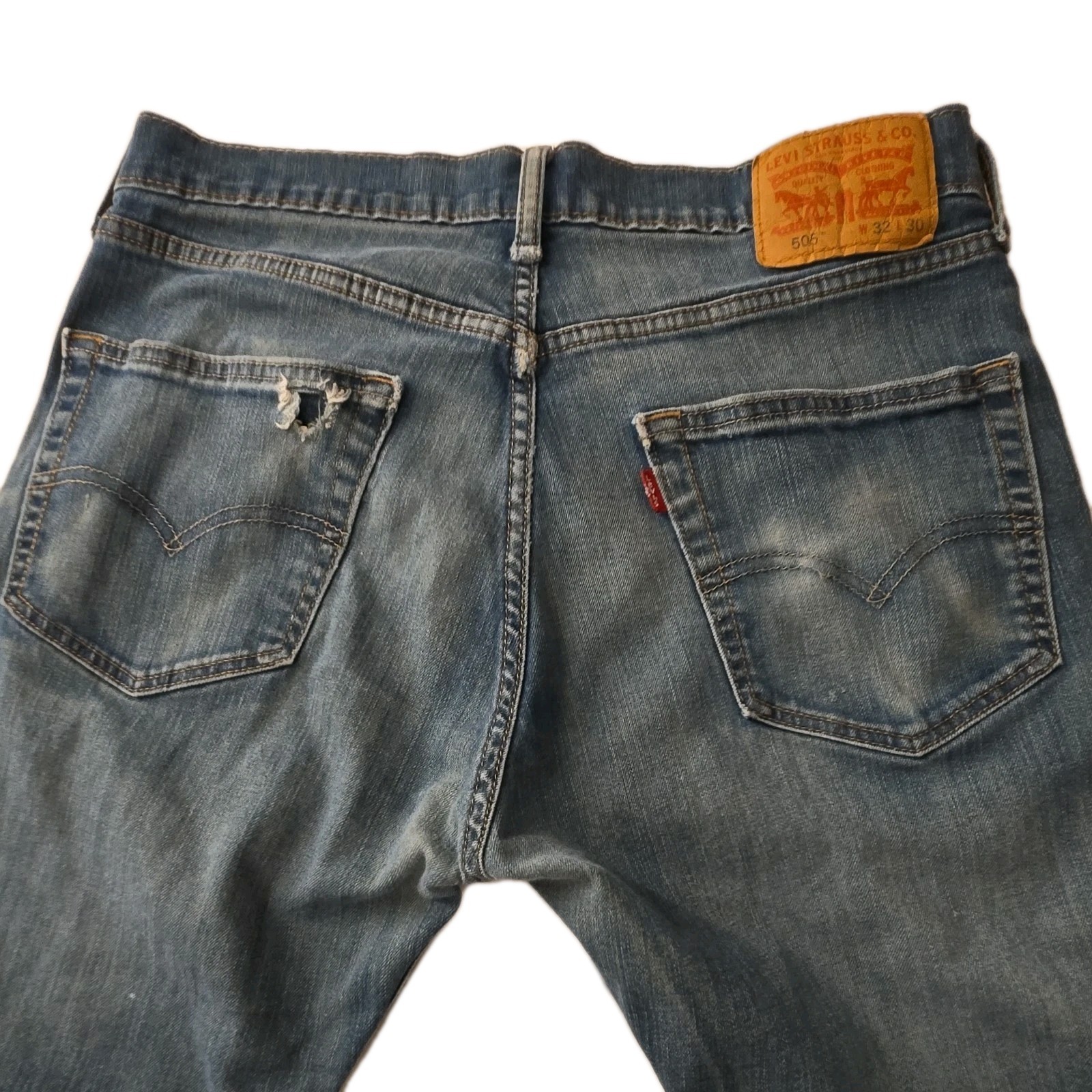 Levi’s 505 Series Regular Fit Straight Jeans Blue Denim Size 32×30