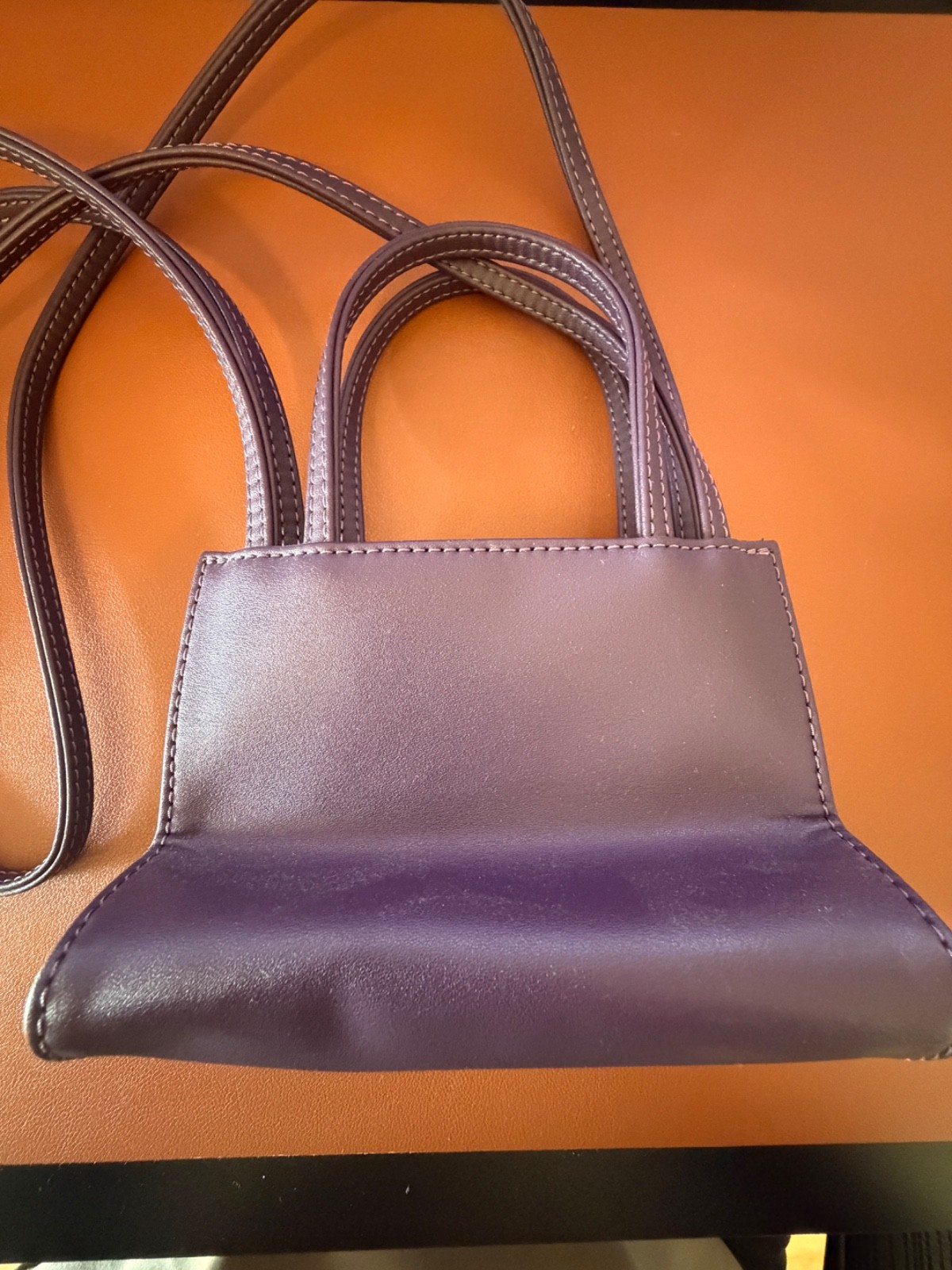 Telfar Purple Mini Crossbody Bag with Logo Accent