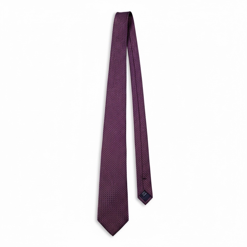 Jos A Bank Traveler Collection Maroon Microdot Silk Tie Extra Long 64inches