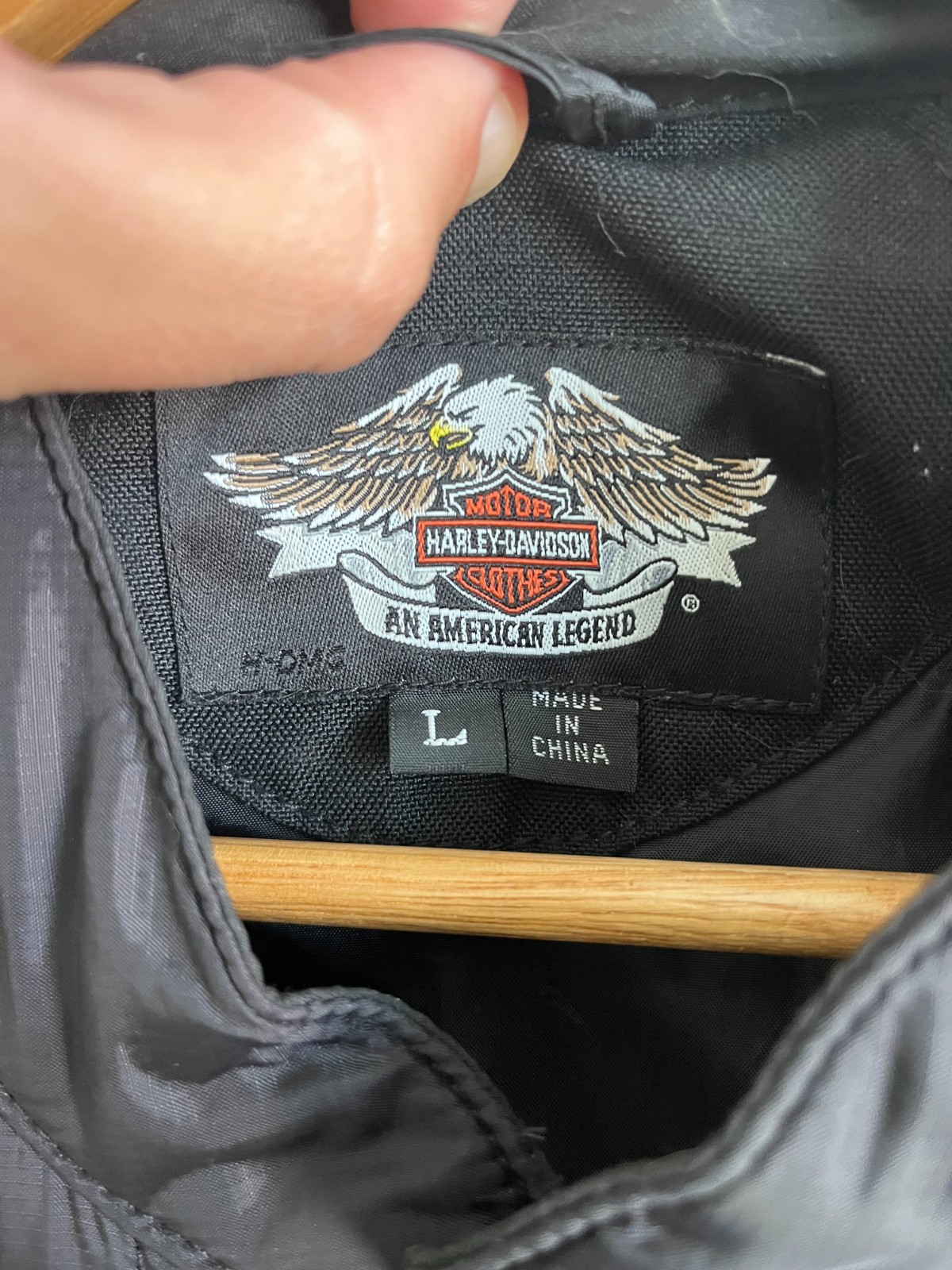 Harley Davidson Full Zip Puffer Jacket Liner FXRG Black Mens Large Biker Motorcy