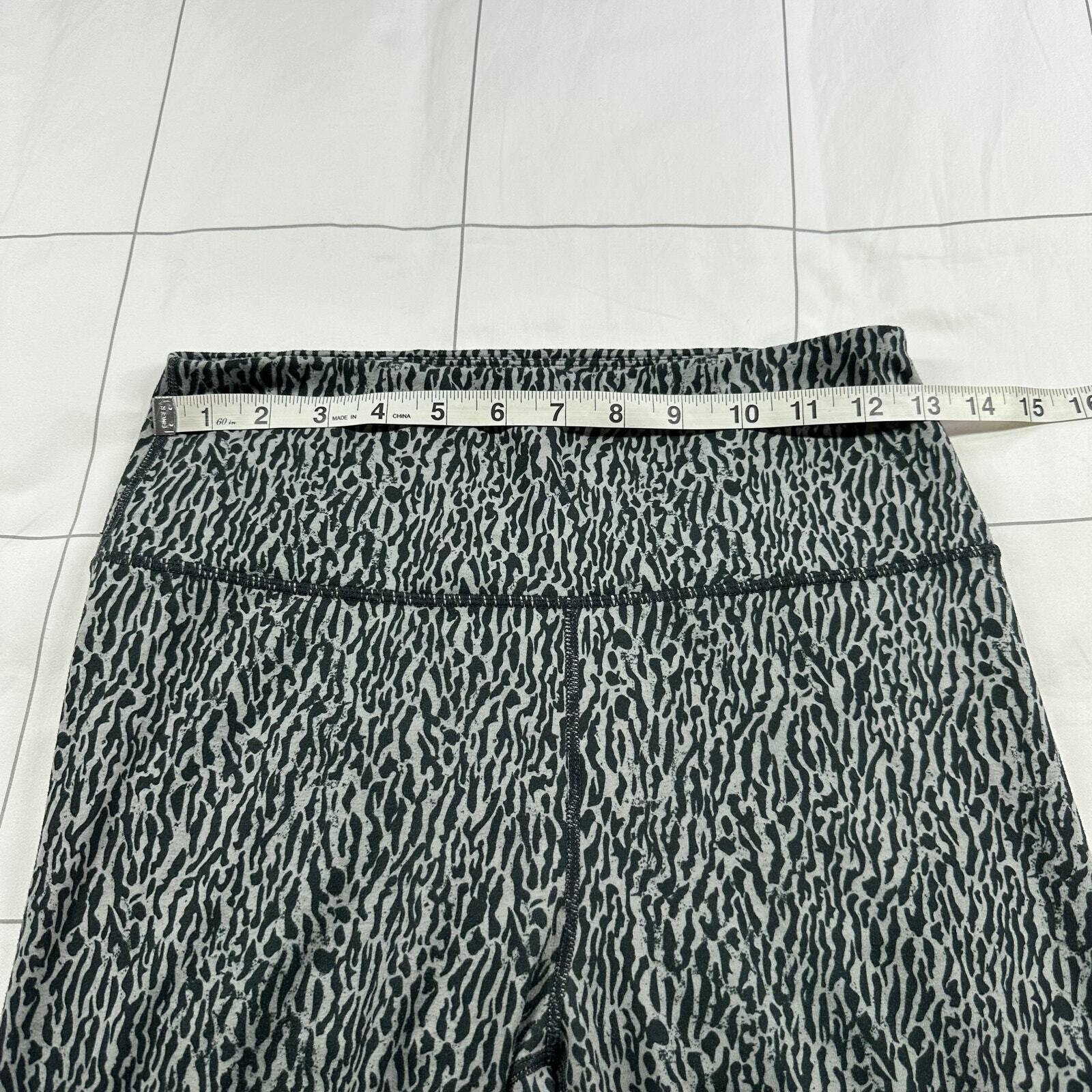 Varley Leggings Womens Medium Century Textured Grain Gray High Rise Yoga Walk
