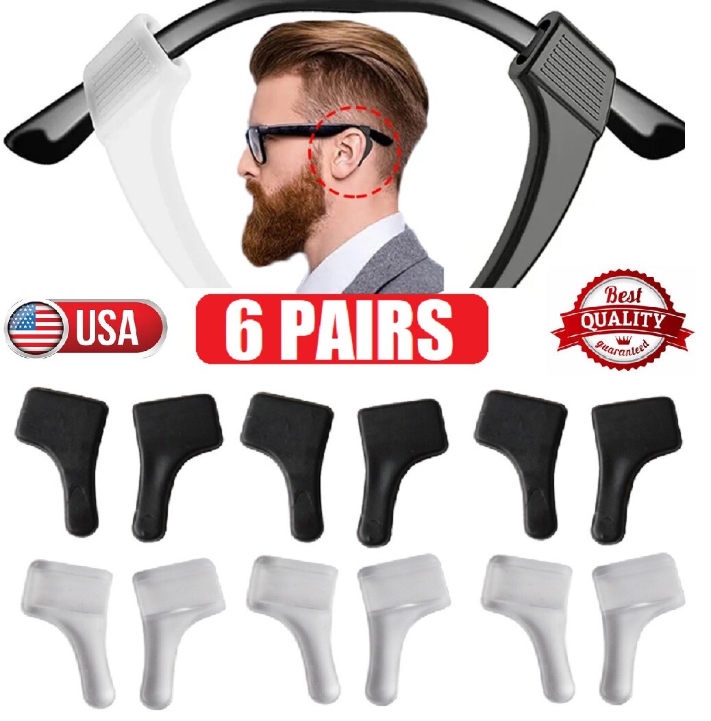 12× Anti Slip Glasses Ear Hooks Tip Eyeglasses Grip Temple Holder Silicone USA