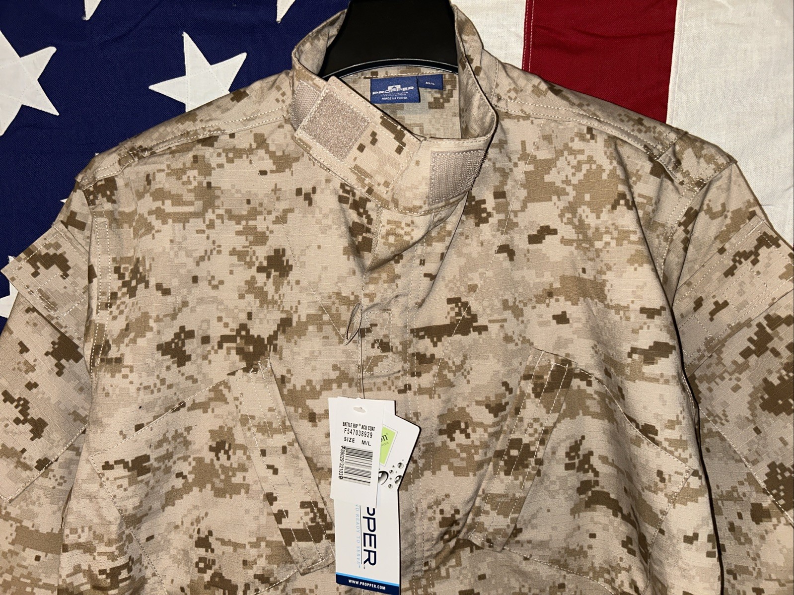 PROPPER POLY COTTON RIPSTOP ORIGINAL ACU MILITARY TACTICALCOAT MEN MEDIUM/Long
