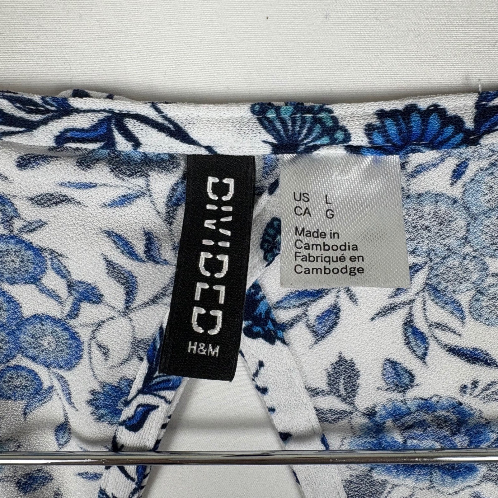H&M Divided Floral Crop Top Tie Back