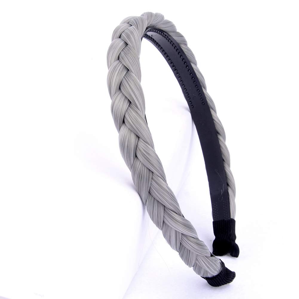 DIGUAN Width 0.6 inches Narrow Synthetic Hair Plaited Headband Braid With Tee…