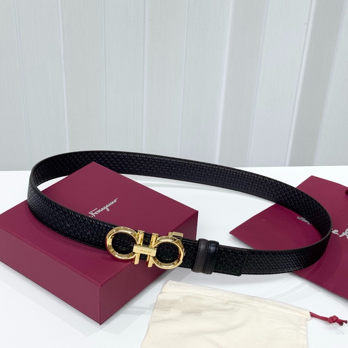 Authentic Ferragamo Belt Gold/Silver/Gunmetal/Black special offer Reversible