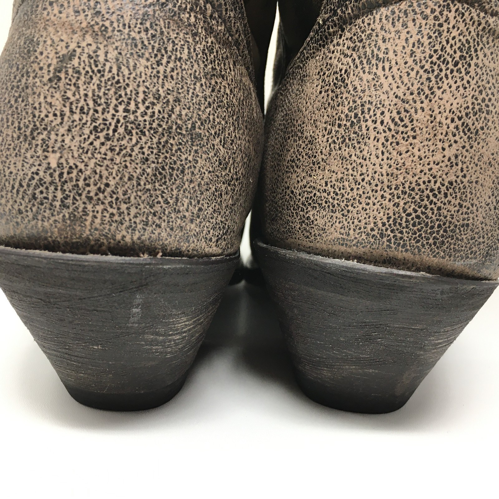 Laredo Maricopa Western Boots Cowgirl Shoes Womens Size 7 Brown Crackled Leather