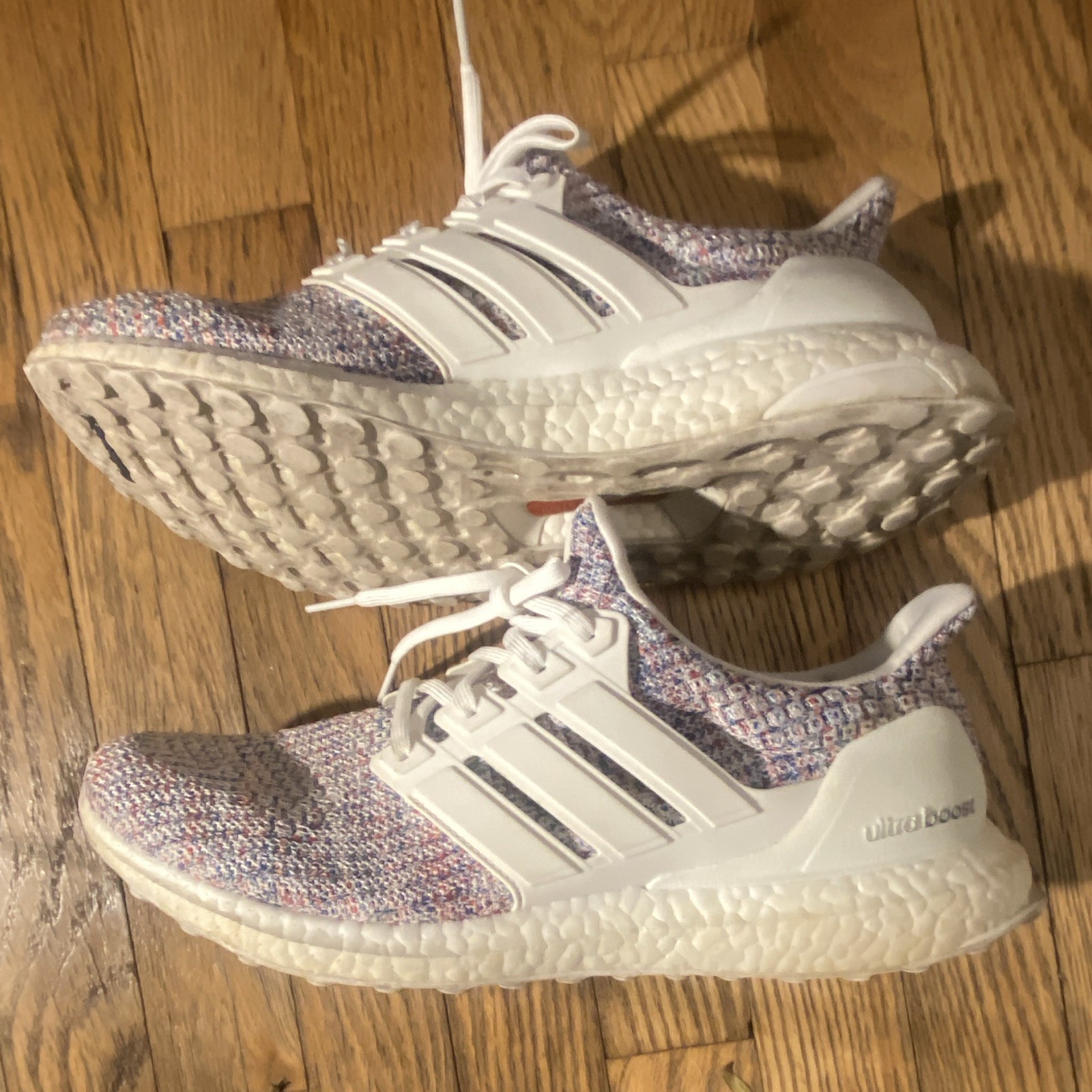 adidas Ultraboost Ultra Boost Men’s White/Multicolor Knit Low Top Lace Up
