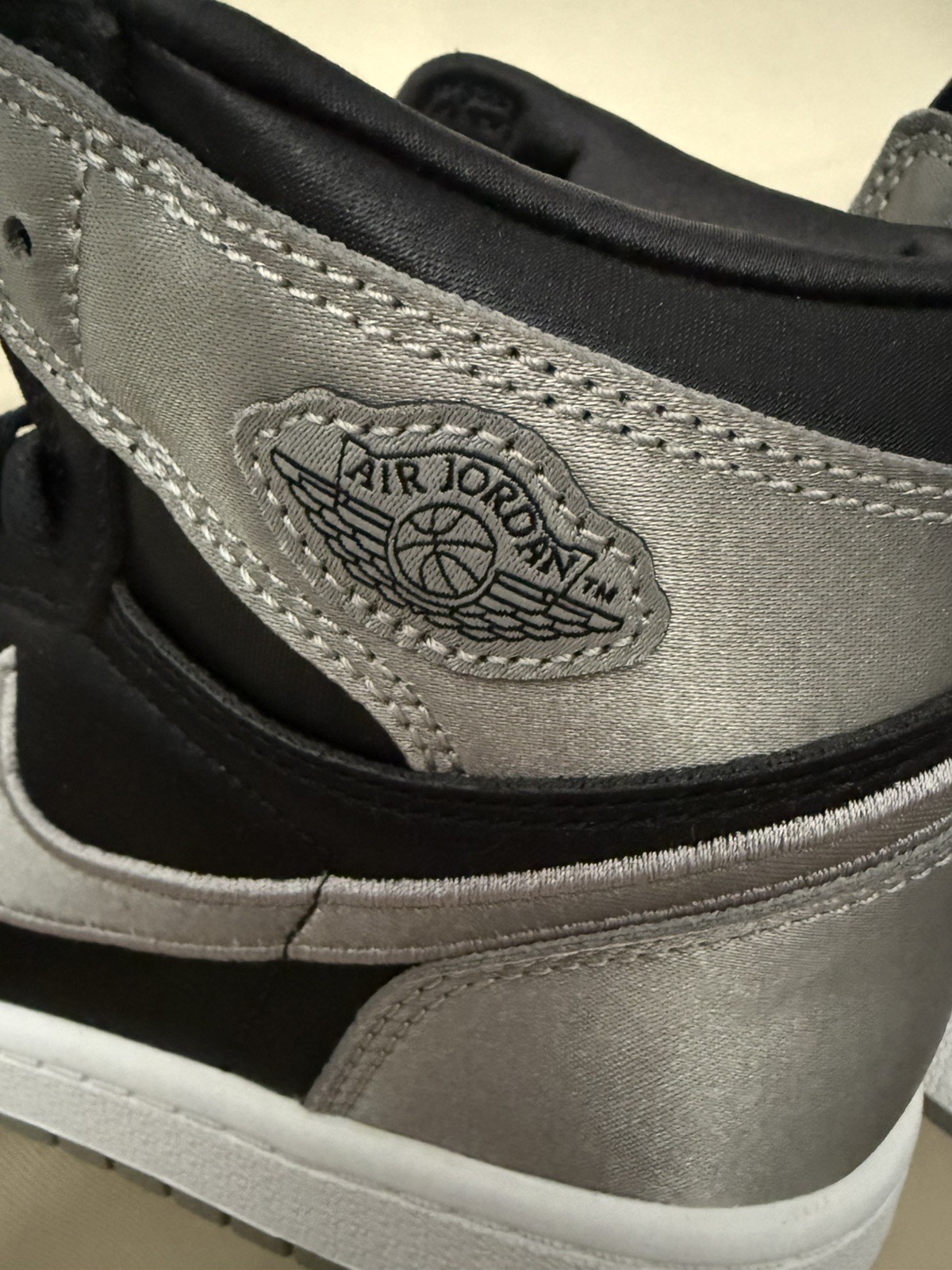 New Air Jordan 1 Retro High OG PS Satin Shadow Black Grey FD5304-010 Sz 3Y