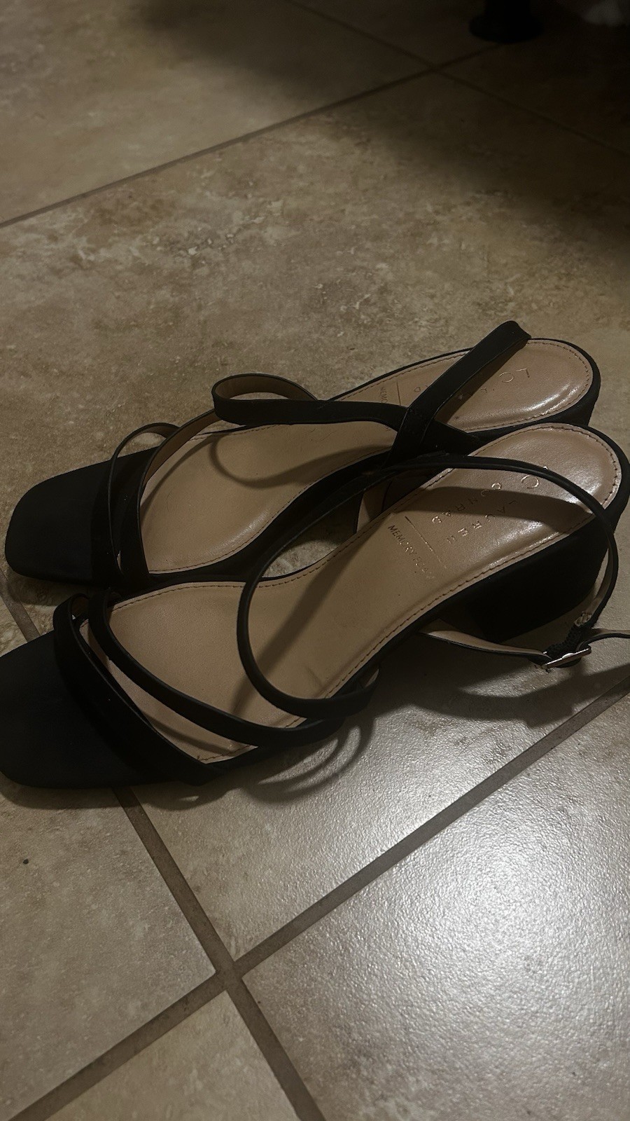 8.5 LC Lauren Conrad Black Leather Heels