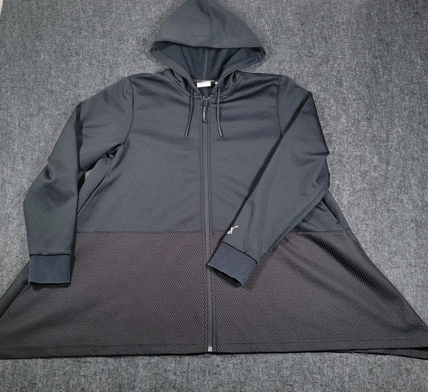 Puma EVO Zip-Up Jacket Hoodie Women Lg Modern Activewear Unique Athleisure 65