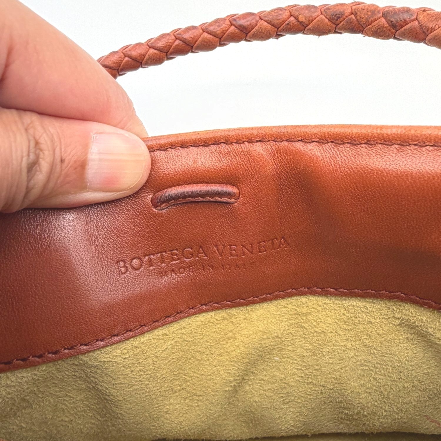 Bottega Veneta Intrecciato Leather Shoulder Bag Brown Braided Strap