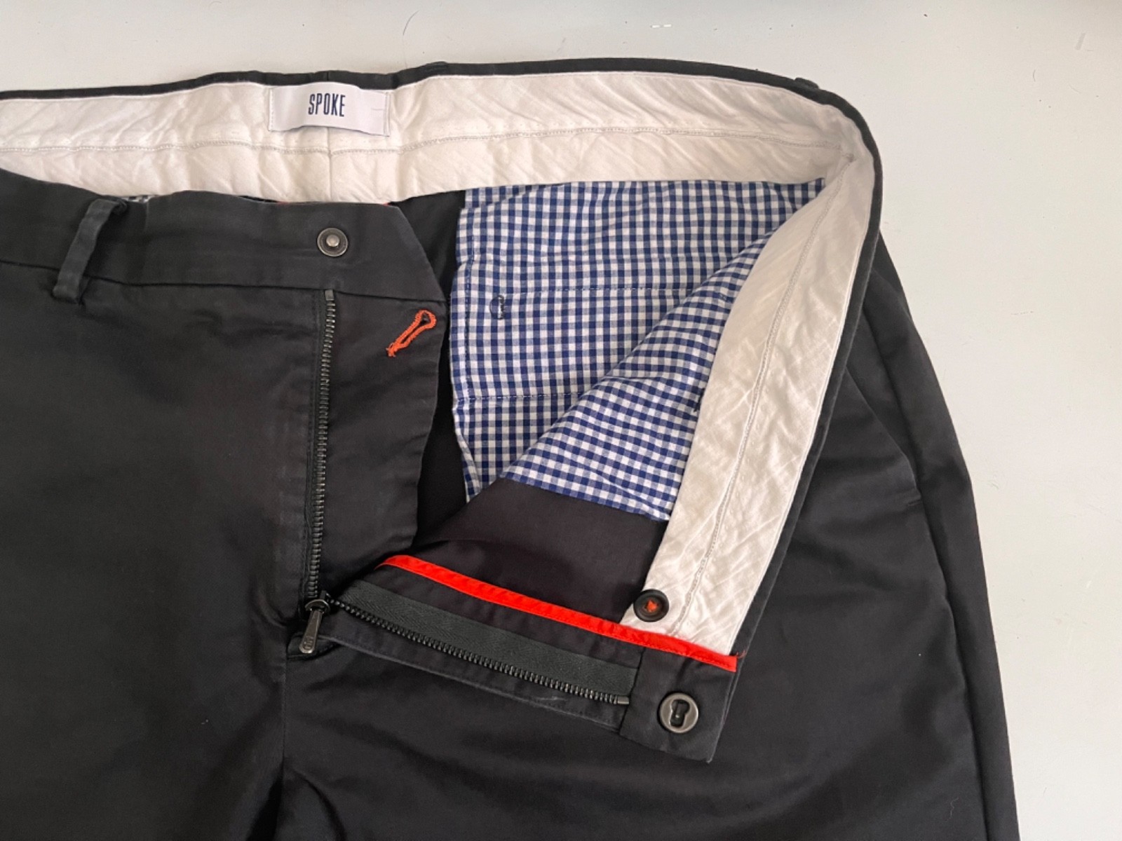 Spoke SHARPS Build B, WAIST 38 x L28″ Charcoal Grey 97% Cotton 3% Elastane
