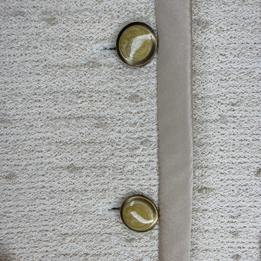 St. John St. John Collection Beige Button Front Jacket w/ Pockets Size XL
